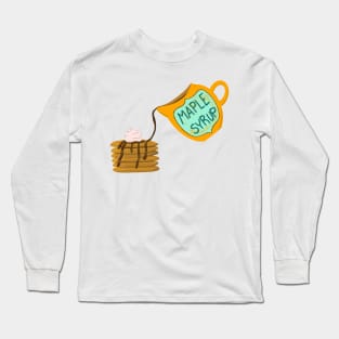 You're the maple syrup on my pancakes - pink and dark green Long Sleeve T-Shirt